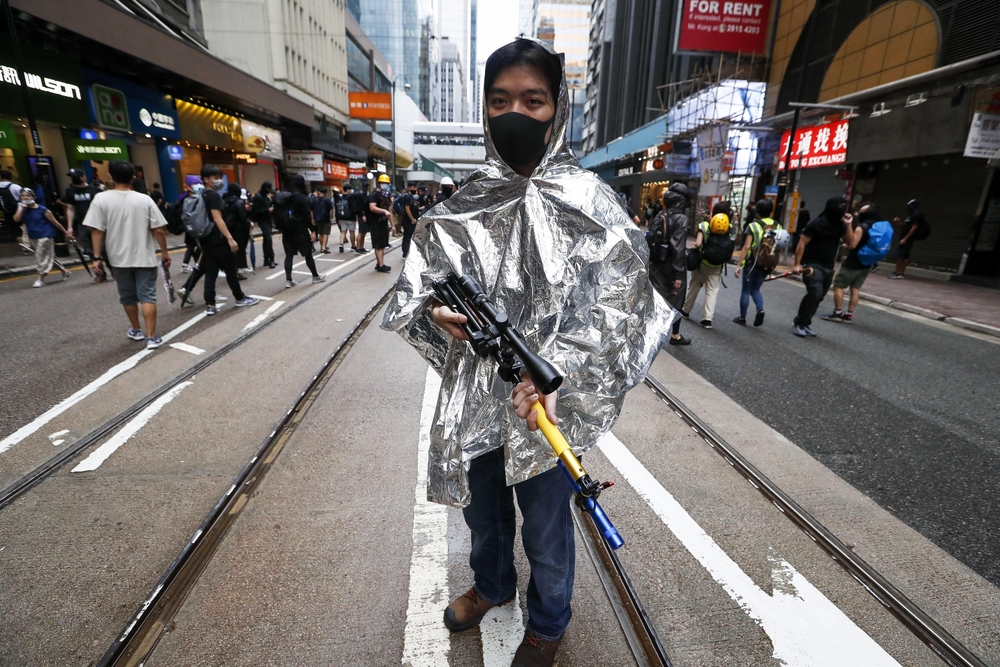 Protesters attend a rally against the government in Hong Kong  / JEON HEON KYUN