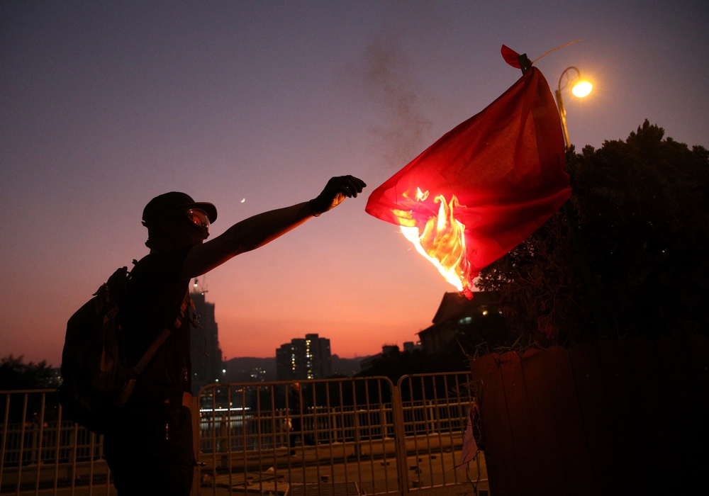 Anti-government protests during China's National Day in Hong Kong  / JEROME FAVRE