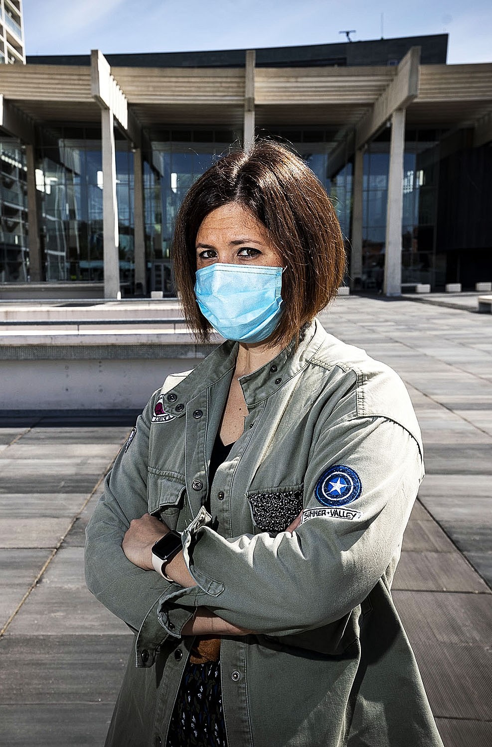 Noelia Gallego enfermera voluntaria para atender críticos en la URPA.