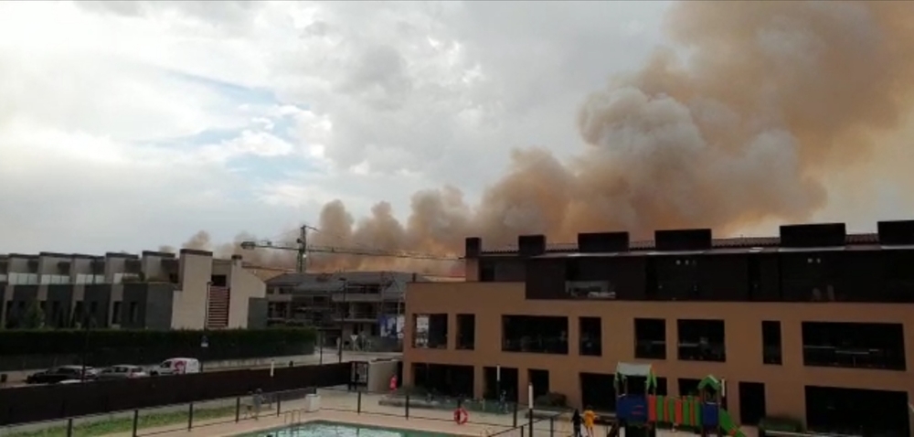 Incendio junto a la carretera de Arcos  / Diario de Burgos