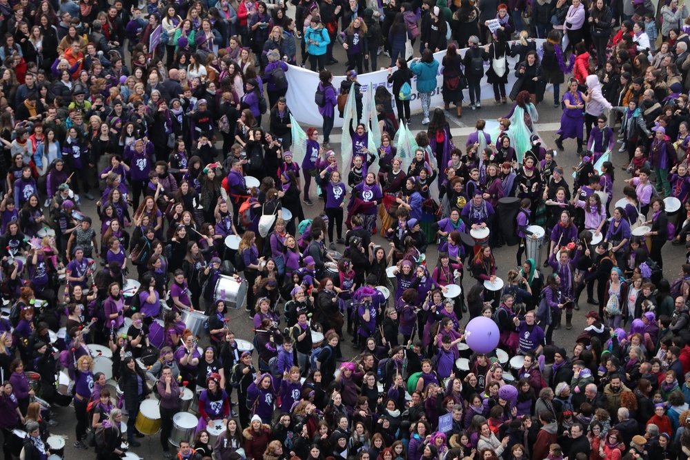 Manifestación del 8M (DÁ­a Internacional de la Mujer), en Madrid a 8 de marzo de 2020.  / JESÚS HELLÁ­N   EUROPA PRESS