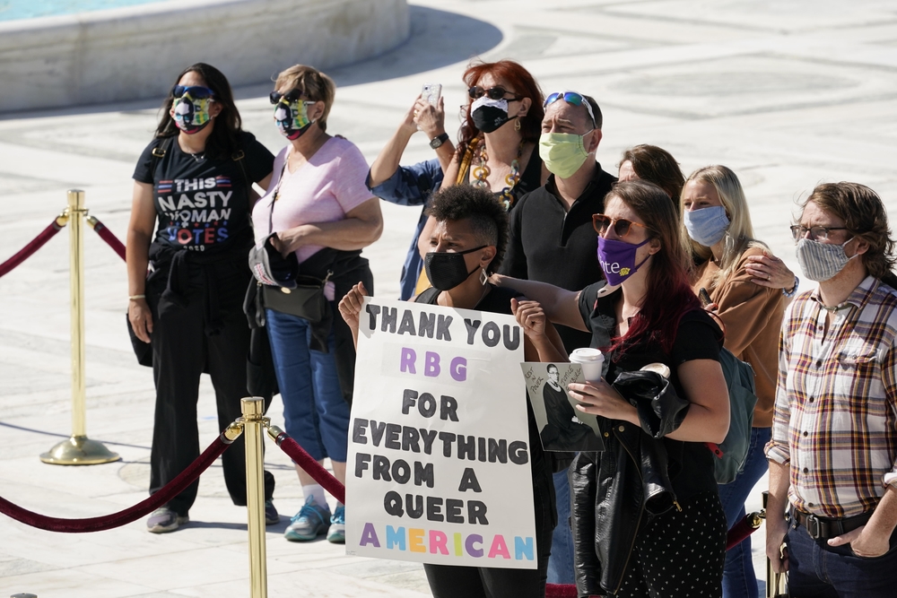 Late Justice Ginsburg lay in repose at the US Supreme Court  / ALEX BRANDON / POOL