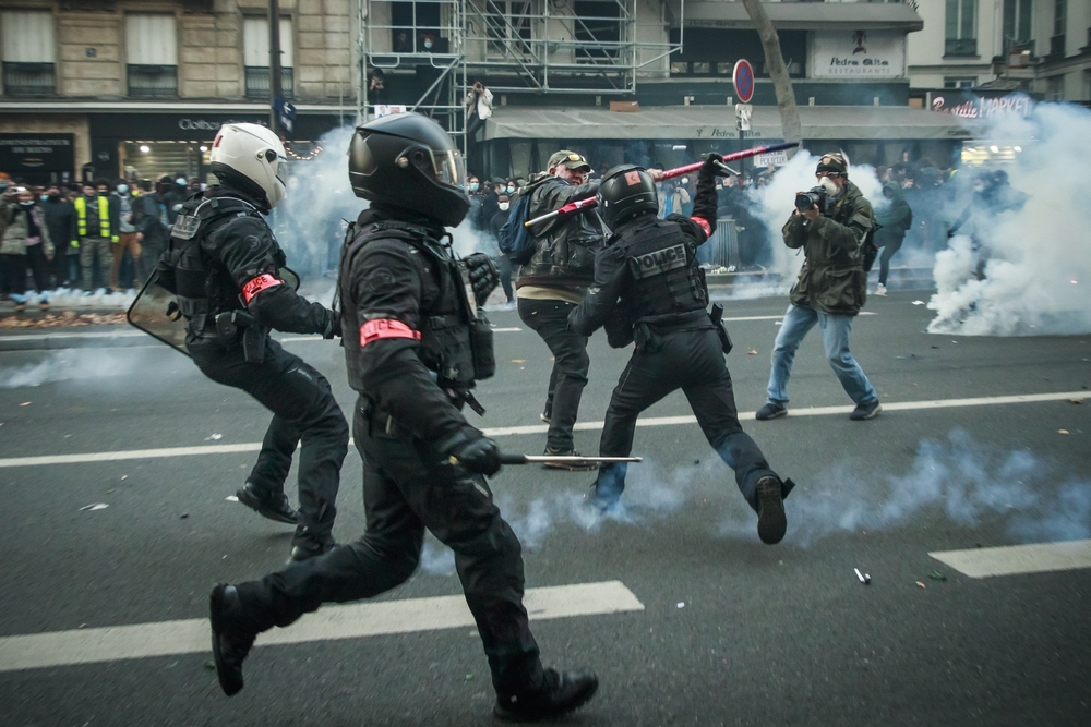 Protest against the newly voted global security law in Paris  / CHRISTOPHE PETIT TESSON