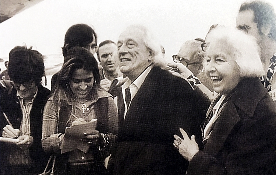 Recién llegada a Madrid tras cuatro décadas de exilio (1977). 