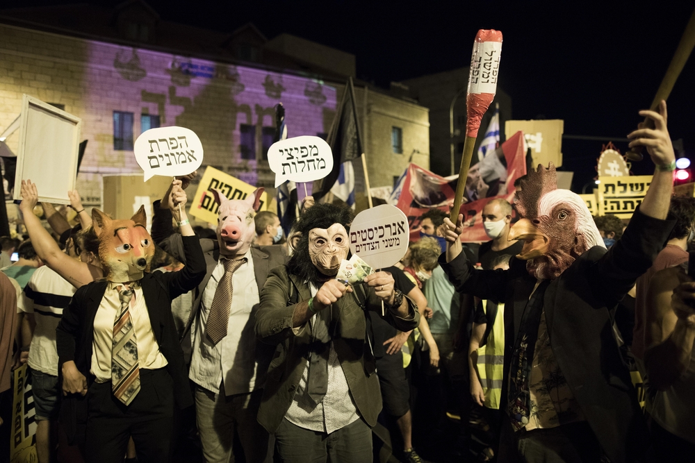 Anti-Netanyahu protest in Jerusalem  / ABIR SULTAN