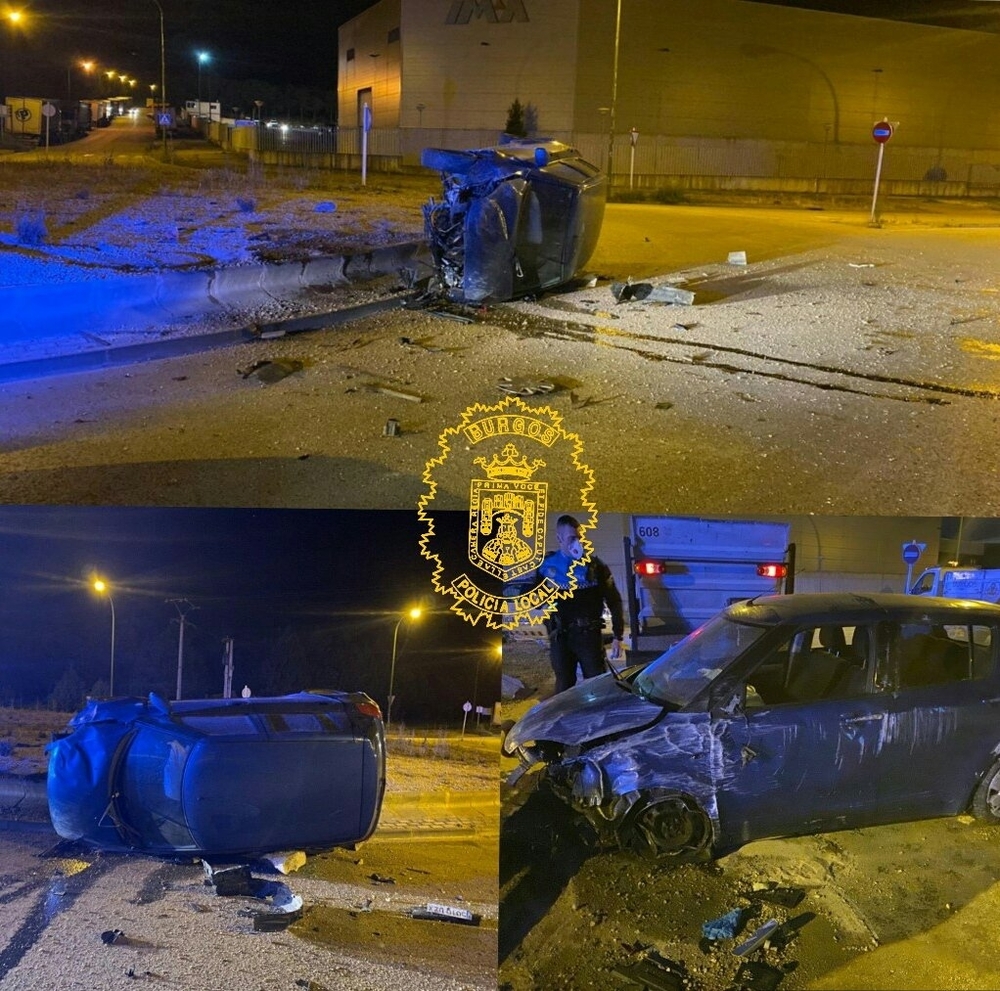 Más imágenes del aparatoso accidente sufrido por un trabajador del polígono. 