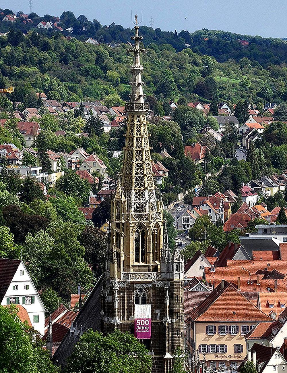 La aguja de Nuestra Señora de Esslingen (Alemania).