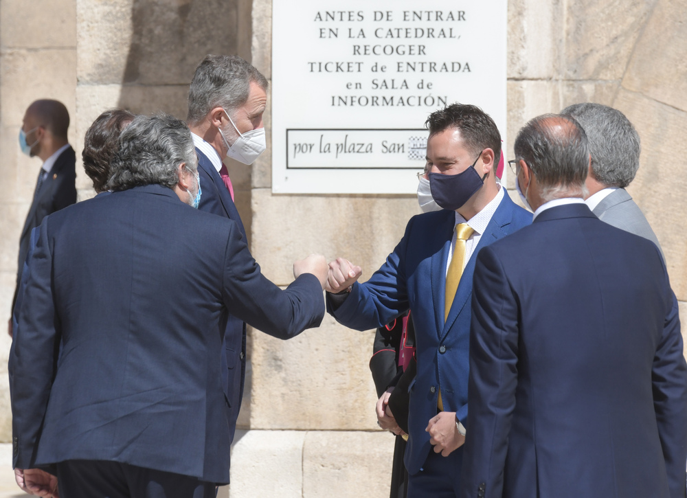 El rey inaugura la exposición 'Lux' de la Fundación Las Edades del Hombre, en la Catedral de Burgos  / RICARDO ORDÓÑEZ (ICAL)
