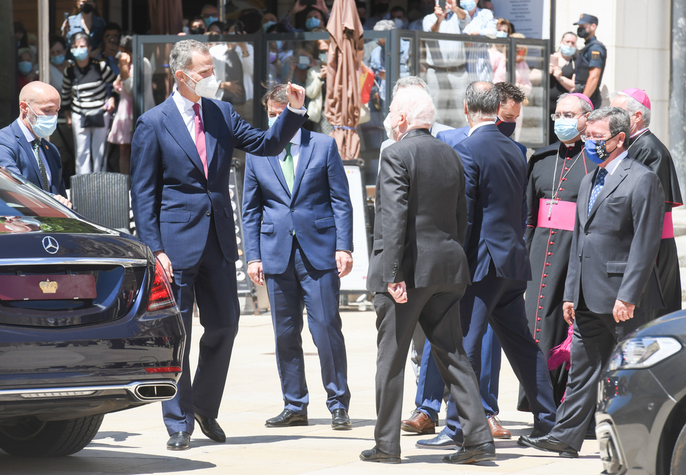 El Rey Felipe VI inaugura la exposición 'Lux' de la Fundación Las Edades del Hombre, en la Catedral de Burgos  / RICARDO ORDÓÑEZ (ICAL)