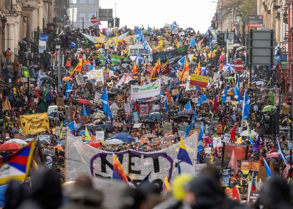 COP26 protest in Glasgow  / ROBERT PERRY