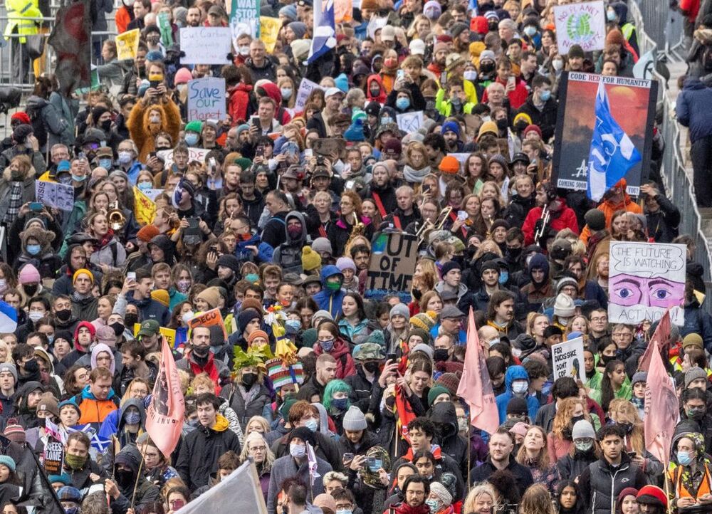 COP26 protest in Glasgow  / ROBERT PERRY