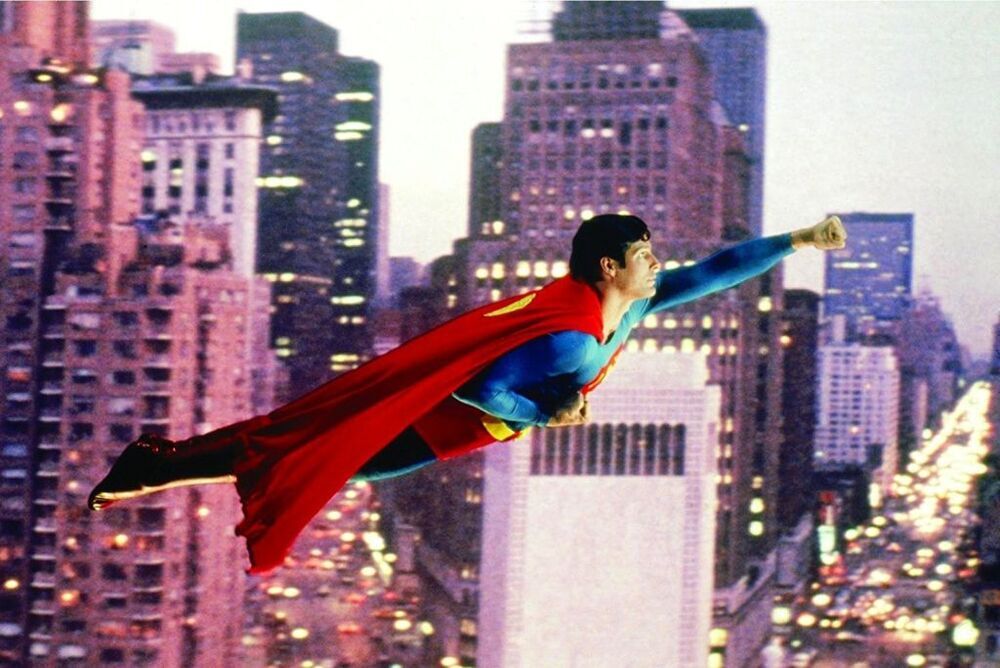 Un fotograma de 'Superman', interpretado por Christopher Reeve.