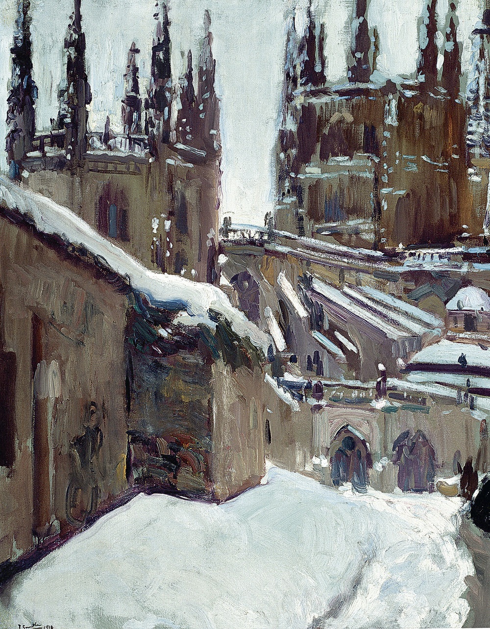 'La catedral de Burgos nevada'. Año 1910  / JOAQUÍN SOROLLA