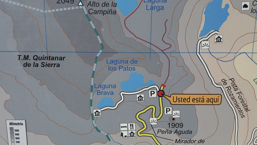 Mapa de situación del Parque Natural de las Lagunas Glaciares de Neila.