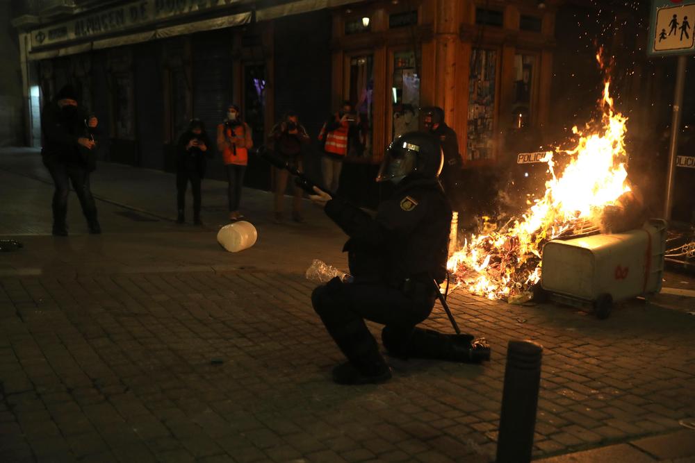 Manifestación en Madrid por la detención de Pablo Hasel