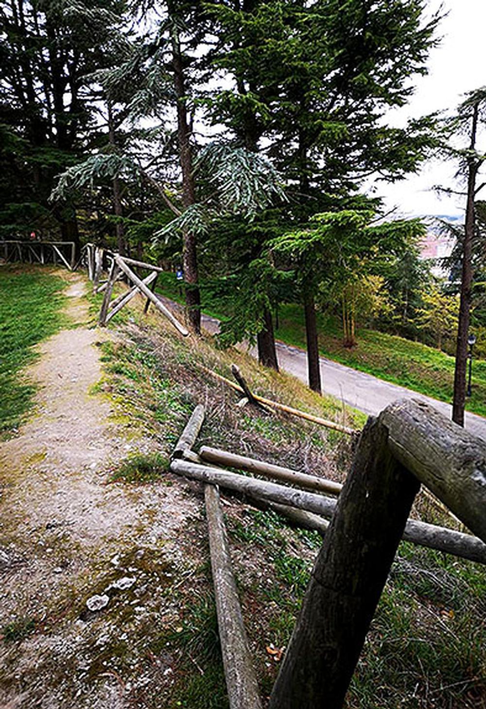 Los accesos al Castillo sufren actos vandálicos de forma permanente, se destrozan las pasarelas de madera, se vuelcan las papeleras y se destroza la iluminación de la fortaleza.   / Diario de Burgos