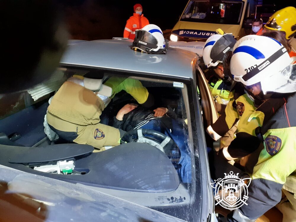 Tres heridos en un accidente múltiple en Sarracín
