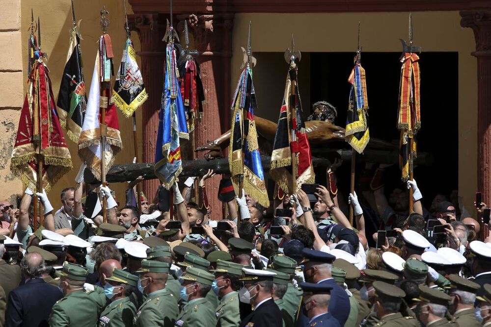 La Legión desembarca en Málaga para acompañar al Cristo de la Buena Muerte  / DANIEL PÉREZ