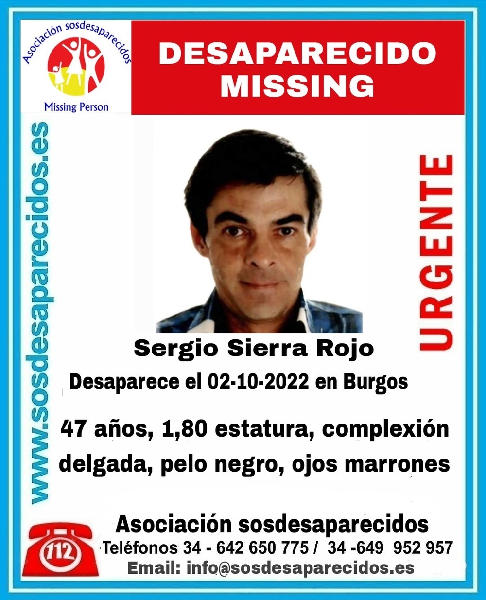 Buscan a un varón de 47 años desaparecido el domingo en Burgos