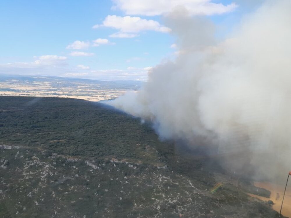 Se declara un incendio cerca de Miranda de Ebro