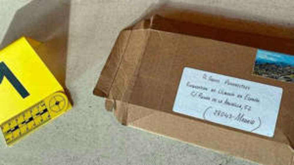 Uno de los paquetes bomba enviados entre noviembre y diciembre de 2022.