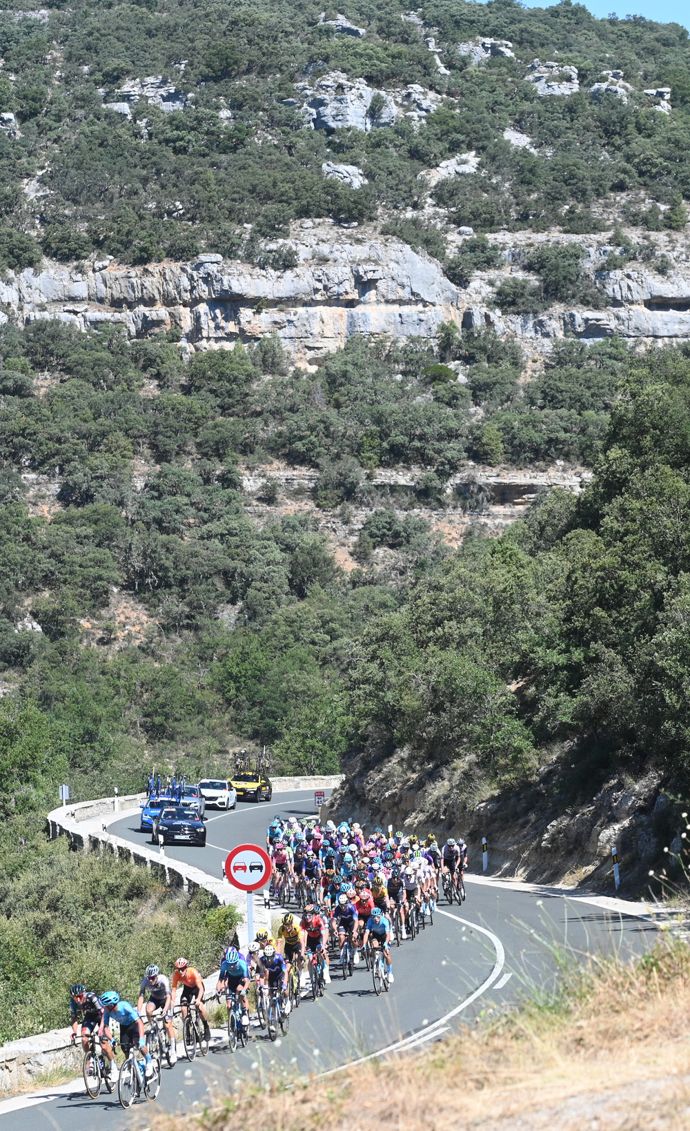 Tercera etapa de la Vuelta a Burgos entre Sargentes de la Lora y Villarcayo tras la ascensión a Picón Blanco.  / RICARDO ORDÓÑEZ (ICAL)