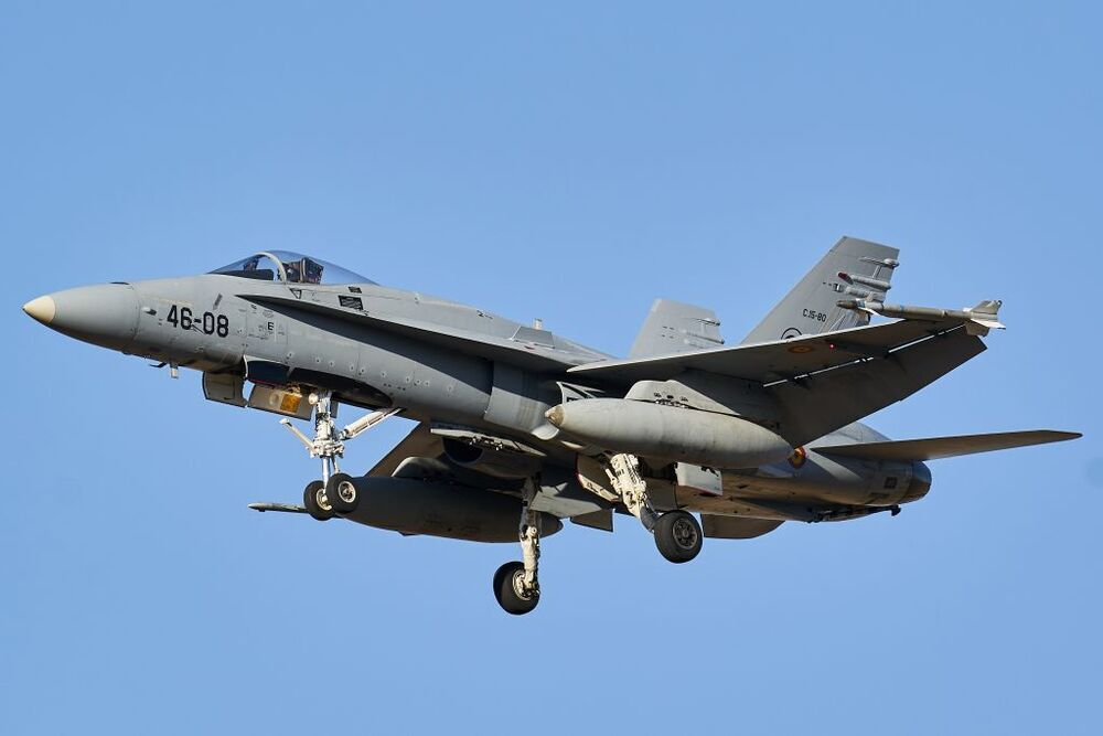 Imagen de archivo de un avión F-18 Hornet del Ejército del Aire de España