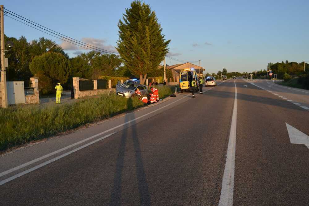 Imagen del accidente mortal ocurrido este martes en la carretera de Soria.