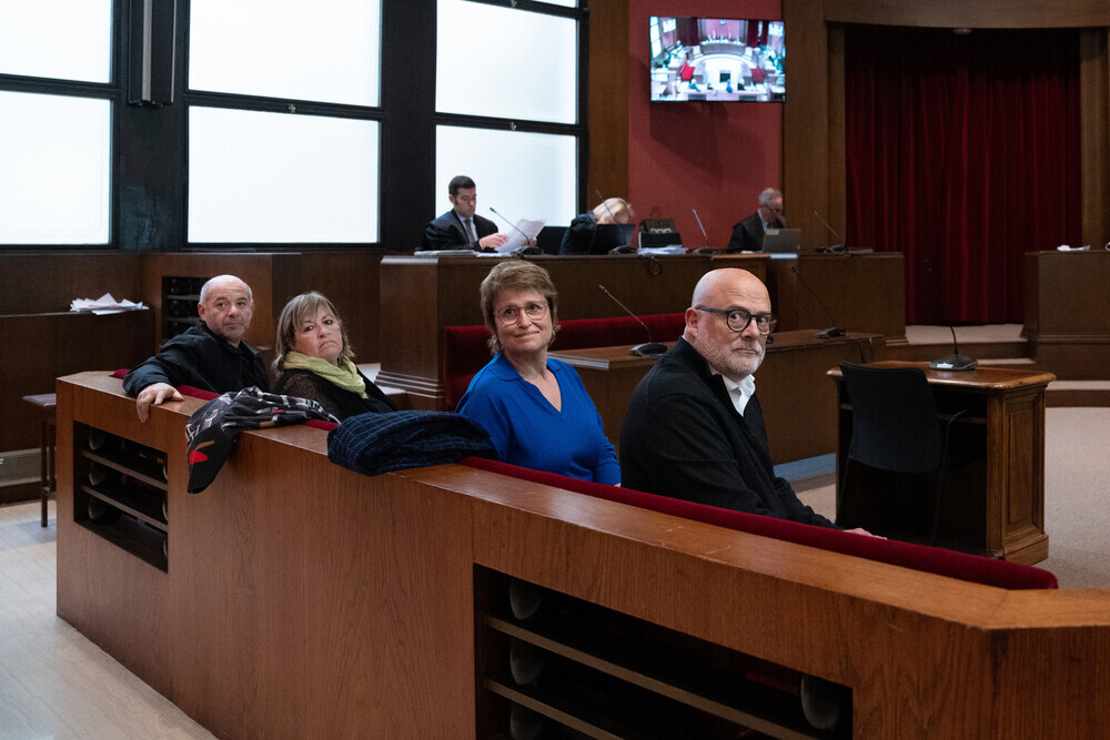 Los miembros de la Mesa del Parlamento de Cataluña en la XI Legislatura, Lluís Guidó (Junts); Ramona Barrufet (PDeCAT); Anna Simó (ERC) y Lluís Corominas (Junts), en una imagen de archivo.