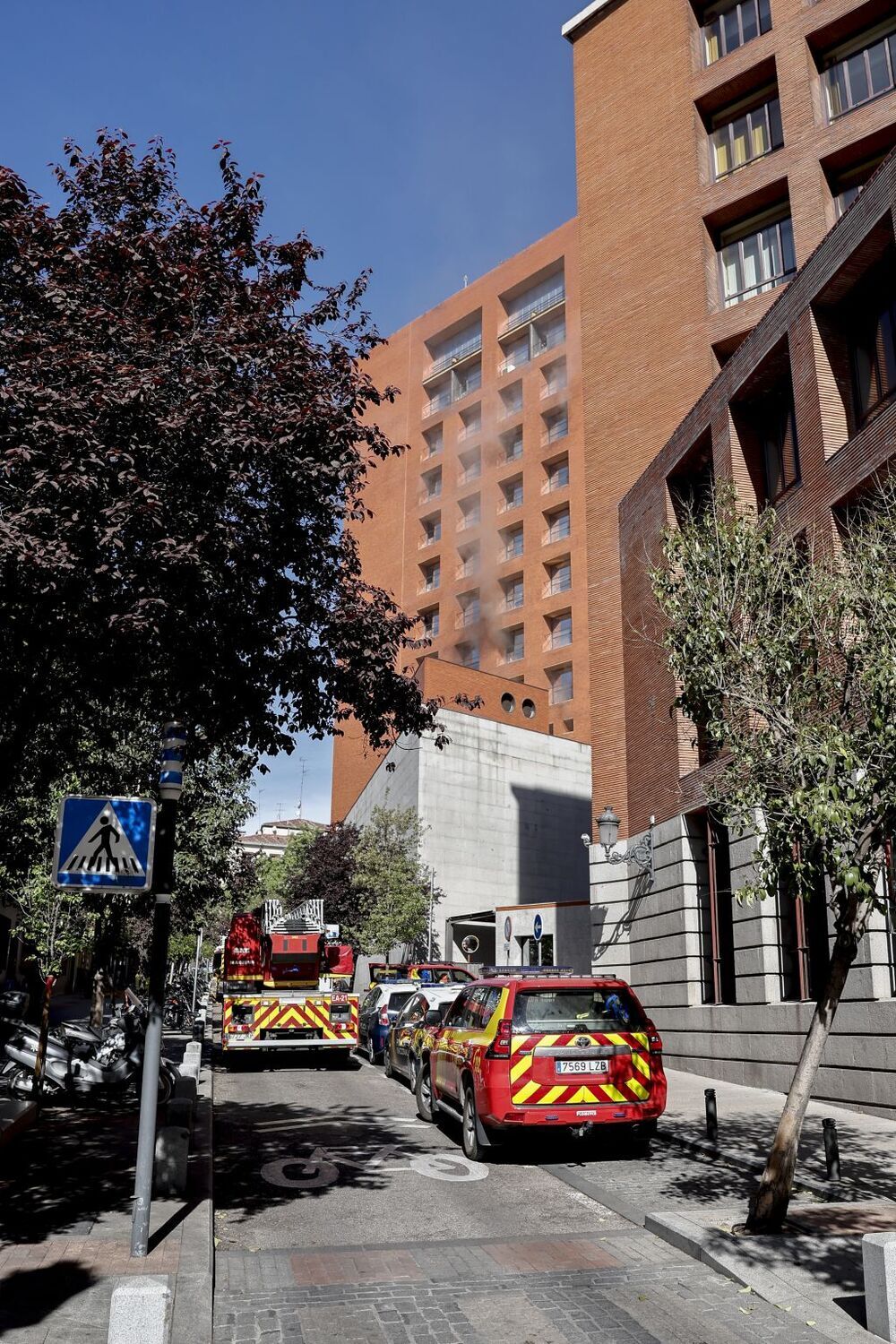 Declarado un incendio en el Consejo Económico y Social en Madrid