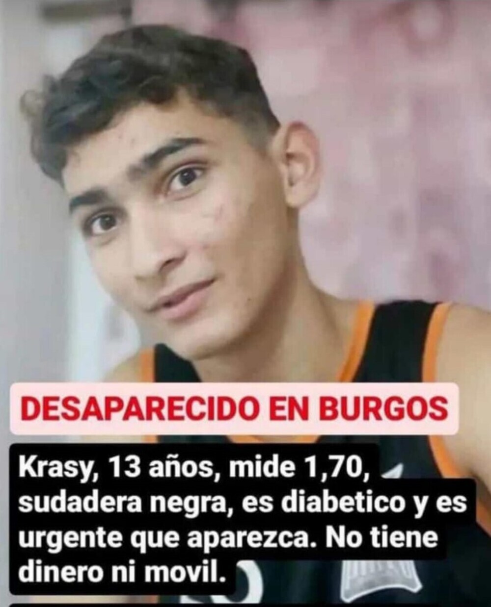 Buscan a un adolescente de Sotillo de la Ribera desaparecido en Burgos