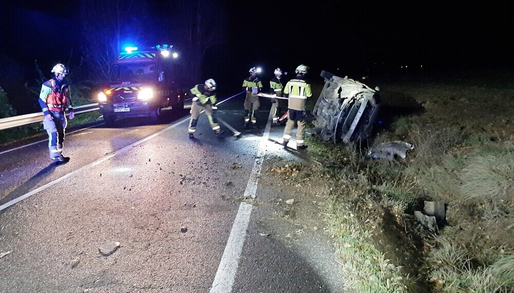 Bomberos del Parque de Nanclares, en otro siniestro en Treviño..