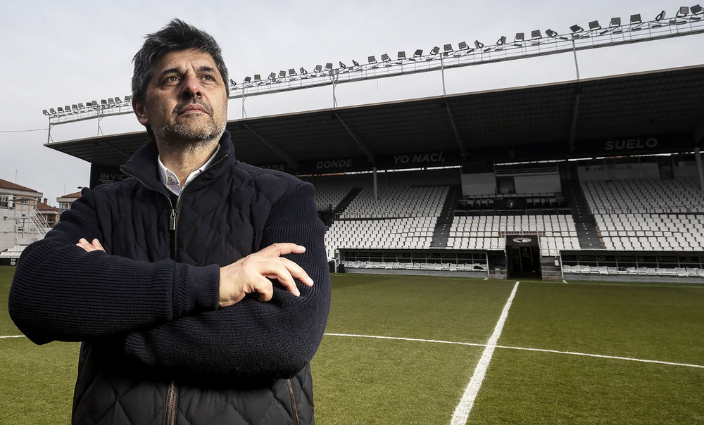 Marcelo Figoli, dueño del Burgos CF, ayer en El Plantío.