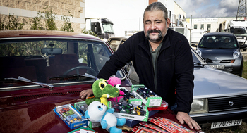 Un tráiler de juguetes solidarios para La Palma desde Aranda