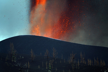 La lava se extiende por 166 hectáreas y destruye 350 inmuebles