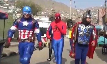 Los 'superhéroes de Marvel' combaten al narco en Perú