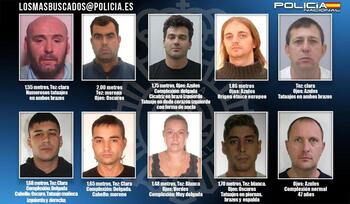 Estos diez son los fugitivos más buscados en España