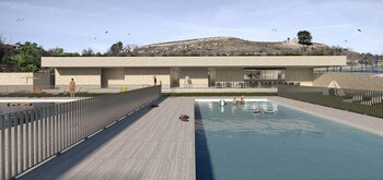Las futuras piscinas de Baños, un balcón al paisaje