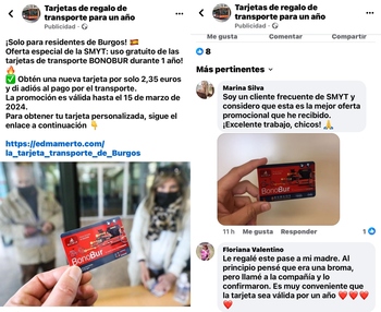 Alertan de una estafa en Burgos con la tarjeta de bus gratuita